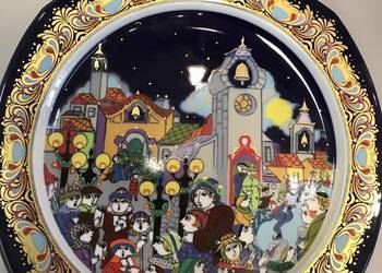 Talerz Rosenthal Björn Wiinblad „Kolędy na porcelanie“ 1988r