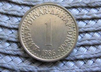Jugosławia 1 Dinar 1986r