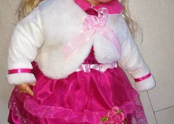 Duża Lalka Z Włosami 54 Cm Mówi I Śpiewa Po Polsku różowa
