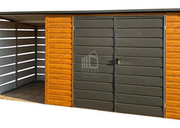 Schowek Domek Ogrodowy 3x2m + wiata 1,5m Brama dach spad ID962