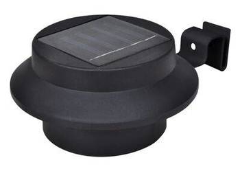 Solarne lampy ogrodzeniowe LED, 12 szt., czarne(SKU:277122)