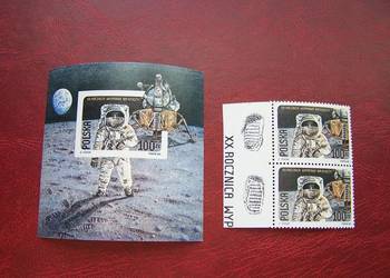 Polska 1989 MNH Mi. 3206  cięty XX lecie wyprawy na księżyc