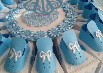 Podziękowanie dla gości Papierowy tort 5 chrzciny roczek komunia urodziny