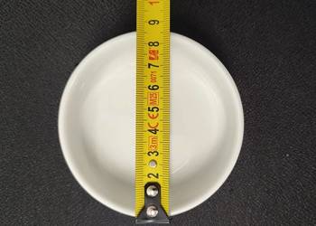 9 szt. Miseczka/naczynie do dipów, biała porcelana