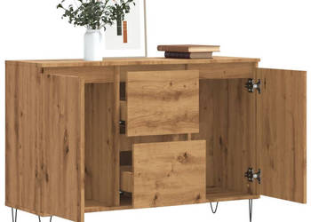 Szafka dąb artisan 104x35x70 cm materiał drewnopochodny WM-857269