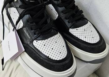 Balmain 44 sneakersy B-COURT FLIP skórzane buty trampki nowe z metkami pięk