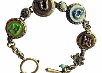 VINTAGEI BRANSOLETA DWORSKA W STYLU BIEDERMEIER ART DECO LUCK