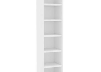 Szafka na CD biała 21x20x88 cm materiał drewnopochodny WM-800351