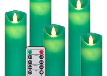 vidaXL Świece LED, elektryczne, z pilotem, 5 szt., ciepła biel(sku335841)