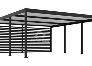 CarPort PREMIUM - wiata samochodowa 6x5,5 - antracyt  CP107
