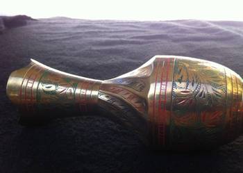 mosiężny wazonik17cm