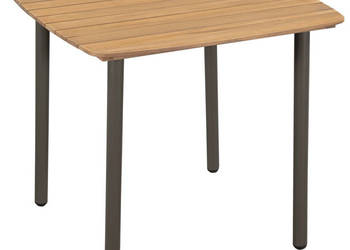 Stół ogrodowy 80 x 80 x 72 cm lite drewno akacjowe i stal WM-44233