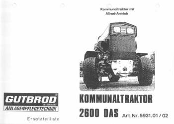 Gutbrod 2600D 2600DS 2600DAS katalog cześci
