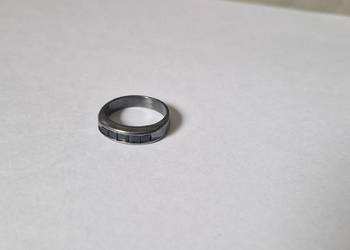 pierścionek srebrny r 17  czarne cykronie oksydowany postarzany 4.2gram