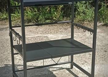 Regał regulowany 40-64cm aluminium czarny