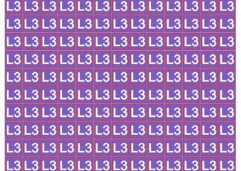 Naklejka na rozdzielnice faza L3 fioletowa 234 szt 13 mm kwadratowa