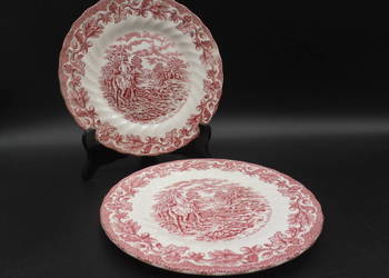 Talerzyki deserowe z serii Myott Country Life, motyw polowania konnego 2szt