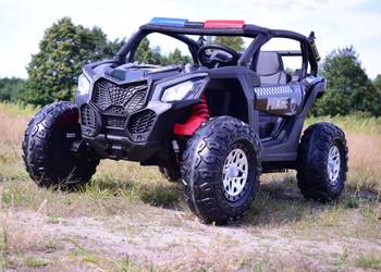 MEGA BUGGY UTV POLICJA TURBO R FOX DLA 2 DZIECI 4X200 W, 24V