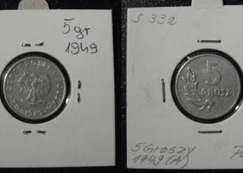 5 groszy 1949 Aluminium - ŁADNE_