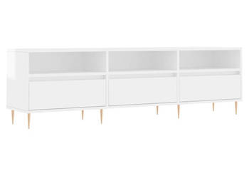 Szafka pod TV wysoki połysk biała 150x30x445 cm WM-831270