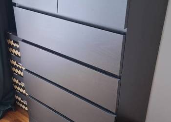 Komoda IKEA MALM – 6 szuflad, czarnobrązowa, stan bardzo dobry