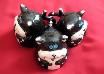 Kot - kubek - porcelana - figurka zabawna - 8 x 10 x 7 cm