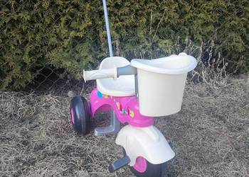 Rowerek Trójkołowy Junior z pchaczem + Koszyk