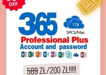 Miscrosoft 365 Pro Plus (office 365) 5 urządzeń 1 rok