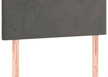 Zagłówek do łóżka z LED ciemnoszary 80x5x78/88 cm aksamit WM-3121363