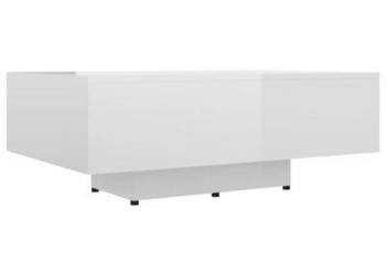 vidaXL Stolik kawowy, wysoki połysk, biały, 85x55x31, płyta(SKU:803386)
