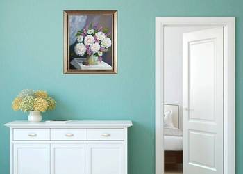 Obraz olejny "Białe piwonie" Obraz olejny "Białe piwonie"