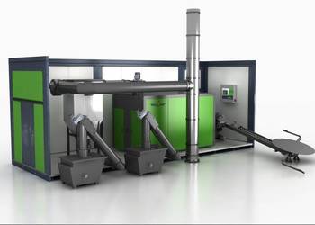 Kotłownia Kontenerowa Piec na Trociny Zrębki Odpady poprodukcyjne MDF HDF Kożuchów