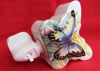 Porcelanowy * MOTYL * Lampka nocna do kontaktu