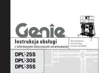 GENIE DPL 25s, 30s, 35s instrukcja dtr wysyłka podnośnik