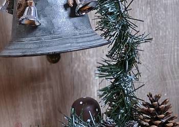 Wyjątkowa oświetlona dekoracja z dzwonem w stylu VIntage..Dekoracje swiatec