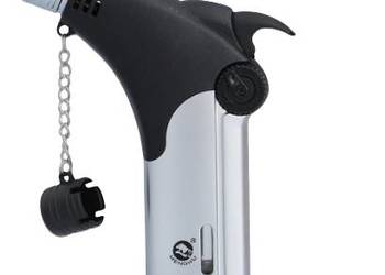 Srebrny Palnik Gazowy Żarowy JET na Gaz Butan Wiatroodporny Mocny Gentelo