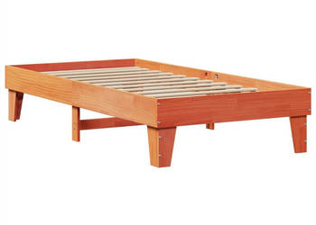 Rama łóżka bez materaca woskowy brąz sosnowa 75x190 cm WM-855381