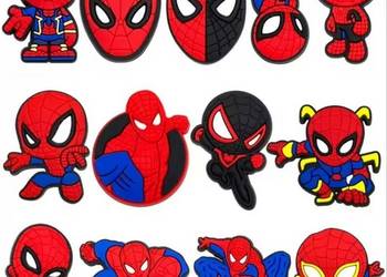 Przypinki do butów typu crocs charms piny zawieszki Spiderman