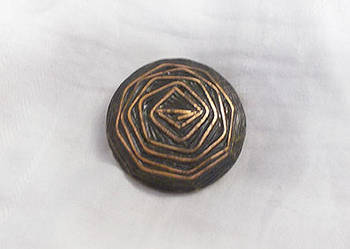 retro broszka z prlu, vintage broszka z drewna, prl ozdoby, prl broszka