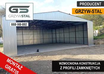 Garaż Blaszany Otwarty - Hala Zadaszona - Wiata na Maszyny - GRZYWSTAL
