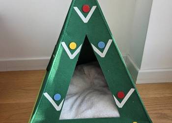 Legowisko dla kota w kształcie choinki świąteczny namiot