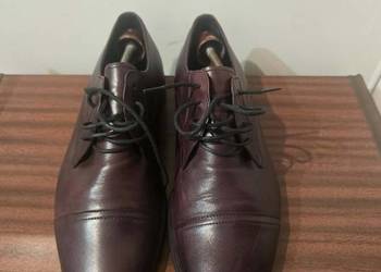 Buty męskie eleganckie Pilpol, bordowe, skórzane — r. 39