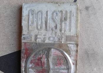 Znaczek Polski Fiat, trumienka, do renowacji, 125p, 126p