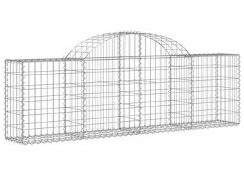 Kosze gabionowe 11 szt 200x30x60/80 cm galwanizowane żelazo WM-3146077