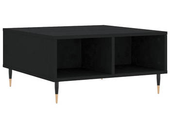 Stolik kawowy czarny 60x60x30 cm materiał drewnopochodny WM-827029