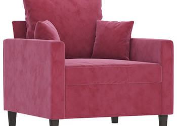 Fotel winna czerwień 60 cm obity aksamitem WM-359287
