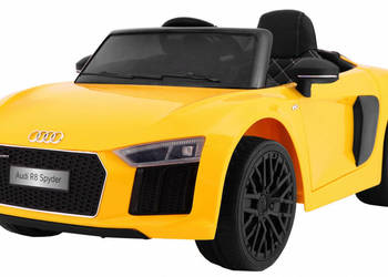 Audi R8 Spyder żółte auto na akumulator EVA