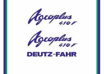 Naklejki Deutz-Fahr Agroplus 410F Ciągnik Traktor Nalepki Mocne