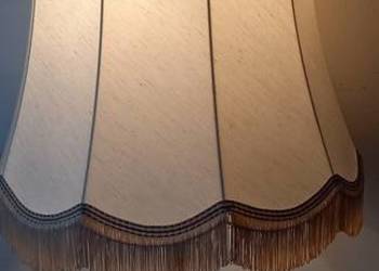 Drewniana lampa podłogowa z abażurem Nr 3