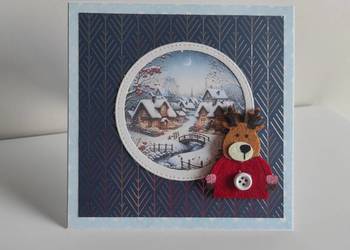 Kartka ręcznie robiona handmade z okazji Świąt Bożego Narodzenia